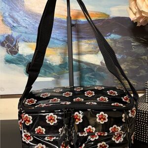 Vera Bradley Black Floral Lunch Bag